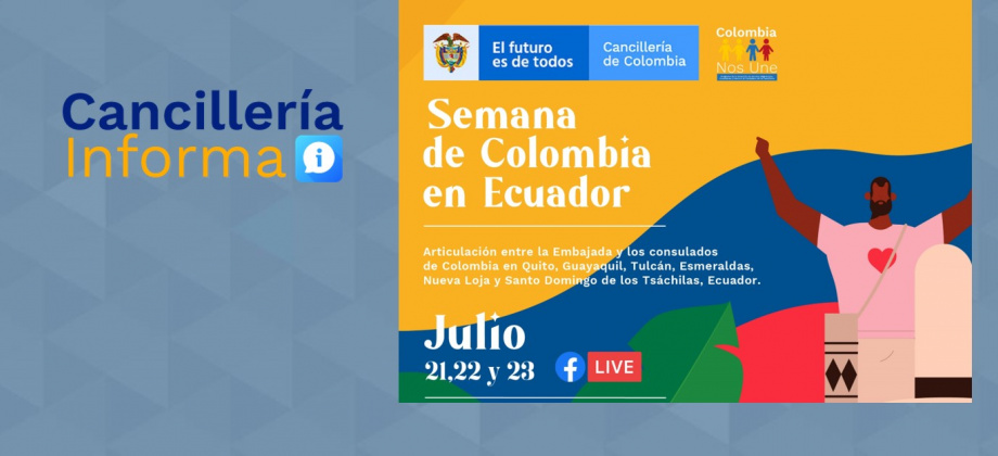 La Embajada y los consulados de Colombia en Ecuador conmemoran la independencia nacional y el bicentenario del Ministerio de Relaciones Exteriores