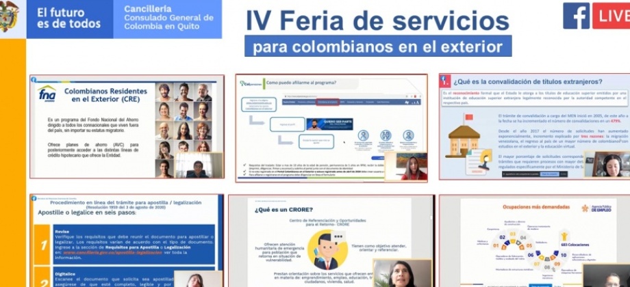Reviva la IV Feria virtual de Servicios para colombianos en el exterior