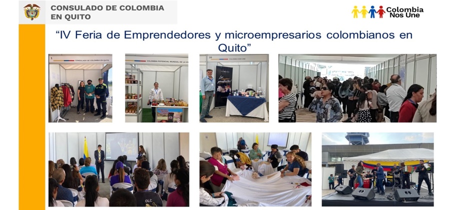 Consulado celebró con éxito la IV Feria de Emprendedores y Pequeños Empresarios Colombianos en Quito, Ecuador