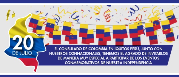 Consulado de Colombia invita a participar de los eventos conmemorativos del Día de la Independencia de Colombia