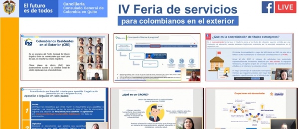 Reviva la IV Feria virtual de Servicios para colombianos en el exterior