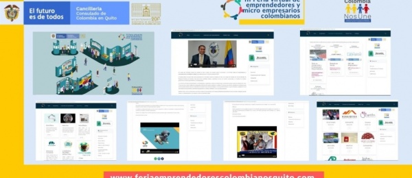 El Consulado en Quito y Colombia Nos Une realizaron con éxito la Feria virtual de emprendedores y pequeños empresarios colombianos