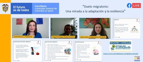 Conferencia Virtual: Duelo migratorio: Una mirada a la adaptación y la resiliencia