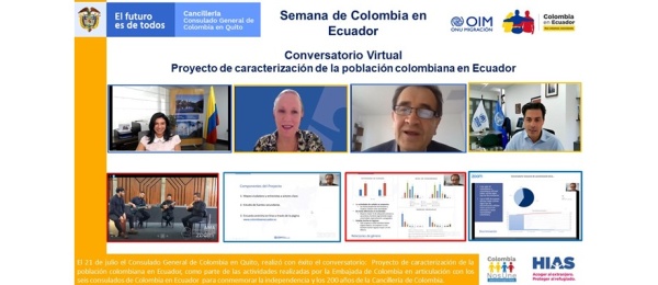 Semana de Colombia en Ecuador:  Conversatorio virtual sobre el Proyecto de caracterización de la población colombiana en Ecuador