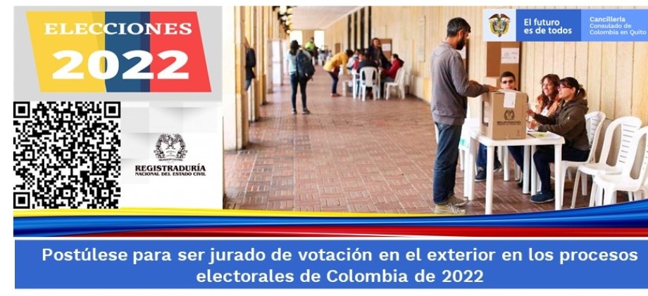 Postúlese para ser Jurado de votación en el exterior 