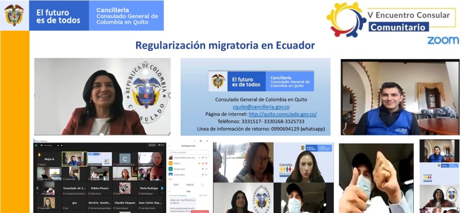 V Encuentro Consular Comunitario – Quito – Regularización migratoria en Ecuador