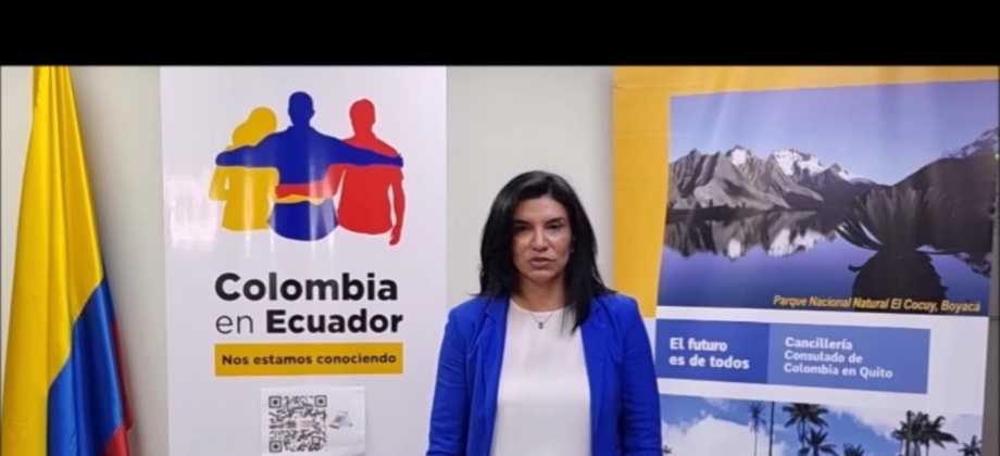 Cónsul de Colombia en Ecuador invita al conversatorio “Proyecto de caracterización de la población colombiana en Ecuador”